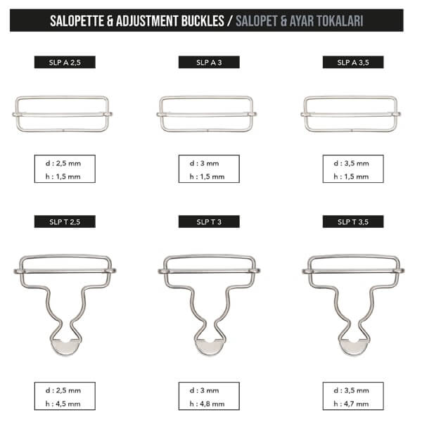 Salopette & adjustment buckles, SLP - Thumbnail