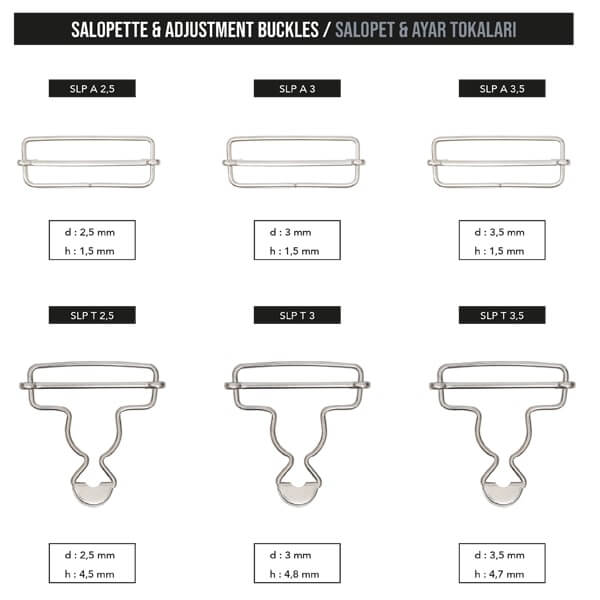 Salopette & adjustment buckles, SLP
