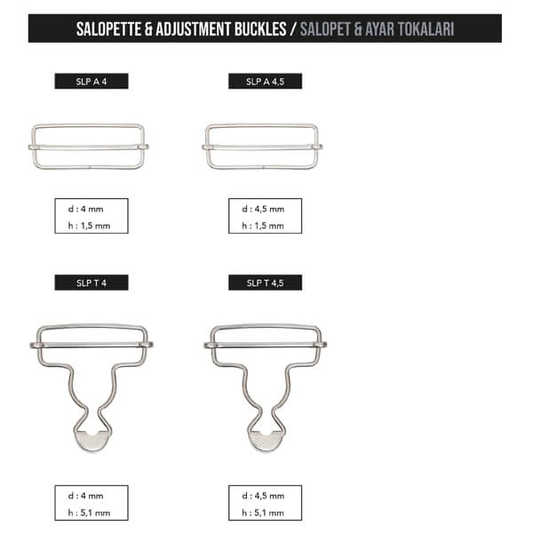 Salopette & adjustment buckles, SLP